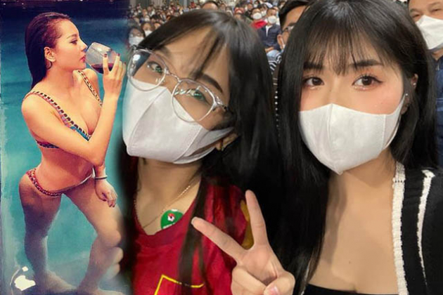 Nhan sắc đời thực của hai bóng hồng "gây bão" sân Mỹ Đình