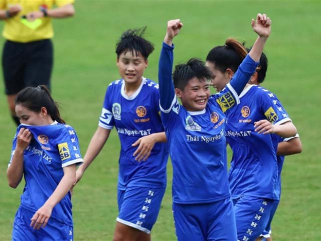 Thái Nguyên T&amp;T đánh bại Phong Phú Hà Nam tại vòng 2 giải bóng đá nữ quốc gia