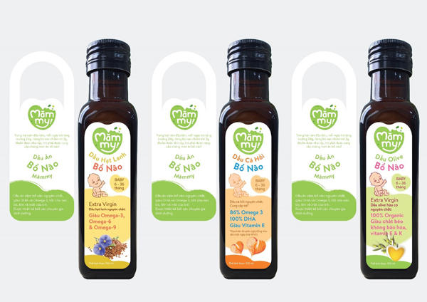 Bộ ba dầu ăn dặm bổ não chất lượng cao cho bé ăn dặm