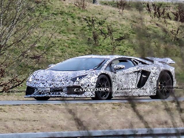 Ô tô - Siêu xe thay thế Aventador bị bắt gặp trên đường thử