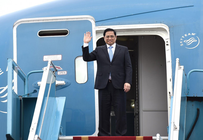 Thủ tướng Chính phủ Phạm Minh Chính rời Hà Nội lên đường thăm chính thức Nhật Bản - Ảnh: VGP