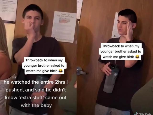 Bạn trẻ - Cuộc sống - Clip: Chứng kiến chị gái sinh con, thiếu niên 13 tuổi có biểu cảm "gây sốt"