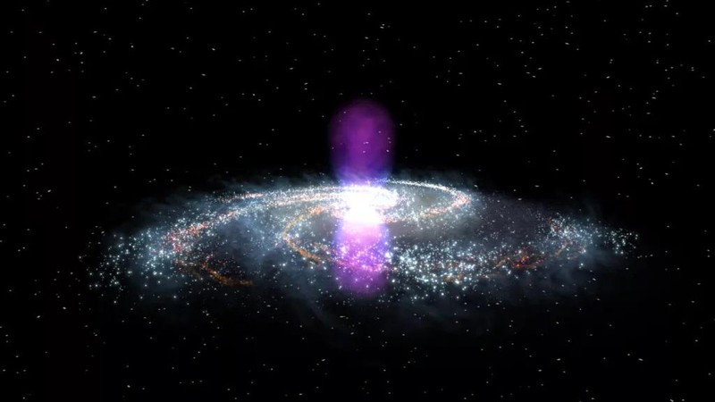Tia gama ở trung tâm của Dải Ngân hà được quan sát bằng Kính viễn vọng không gian Fermi.