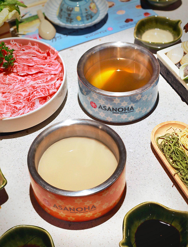 Trọn bộ nước lẩu Collagen, nấm Đông Trùng Hạ Thảo tươi, thịt bò Wagyu thượng hạng trong nồi lẩu Asanoha Nhật Bản - 4