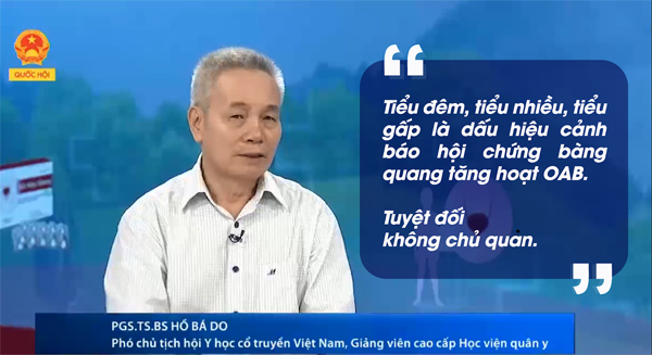 &nbsp;PGS.TS Hồ Bá Do phân tích nguyên nhân gây tiểu đêm, tiểu nhiều lần.