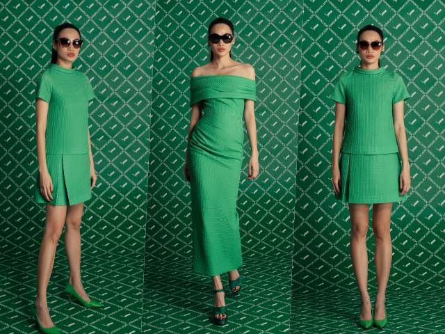 Thời trang - Bộ đôi NTK Vũ Ngọc&Son lăng xê tông màu xanh lá trong bộ sưu tập mới