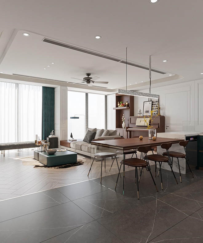 Thiết kế căn hộ hiện đại, đảm bảo không gian rộng thoáng