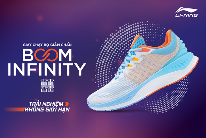 Boom Infinity - phiên bản giày chạy bộ mới nhất 2021 đã chính thức được Li-Ning lên kệ