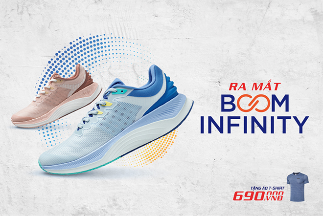Trải nghiệm không giới hạn với giày chạy bộ giảm chấn Boom Infinity - 7