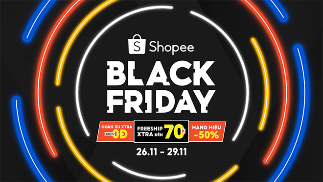 Cơn bão Black Friday mang đến bom tấn thương hiệu giảm đến 50% trên Shopee