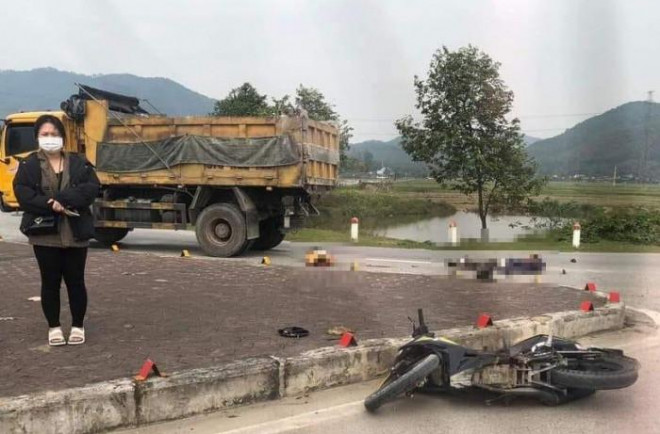 2 người tử vong tại chỗ sau tai nạn. (Ảnh: MXH giao thông)