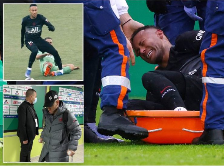 Neymar sẽ phải rời xa sân cỏ 6 tuần vì chấn thương mắt cá