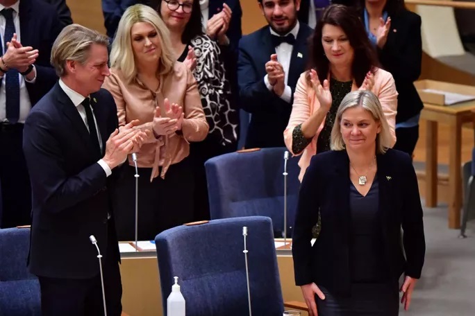 Bà Magdalena Andersson trở thành nữ thủ tướng đầu tiên của Thụy Điển. Ảnh: Reuters