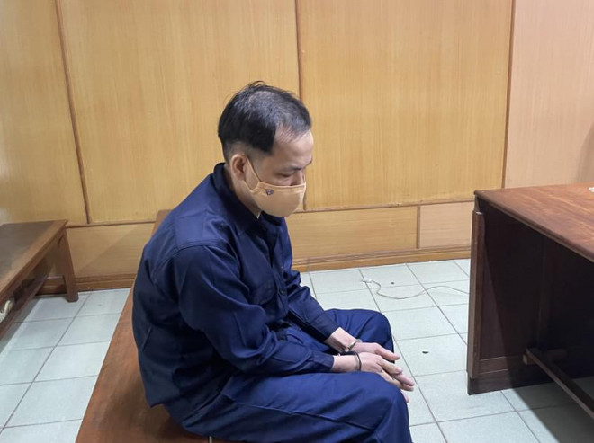 Bị cáo Nguyễn Thanh Tùng tại tòa. Ảnh: H.Yến