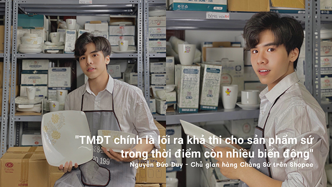 Cửa hàng “Chàng Sứ” trên Shopee là nỗ lực được tính toán của Duy trong thời điểm dịch bệnh khó khăn, xuất phát từ mong ước làm sống lại nghề truyền thống và đưa sản phẩm thủ công Việt Nam đến với nhiều người hơn. 