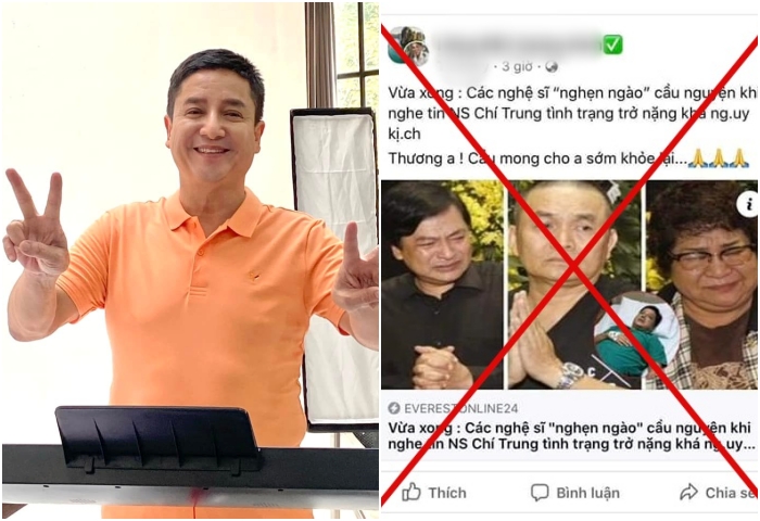 Nghệ sĩ Chí Trung phủ nhận tin đồn bị bệnh nguy kịch