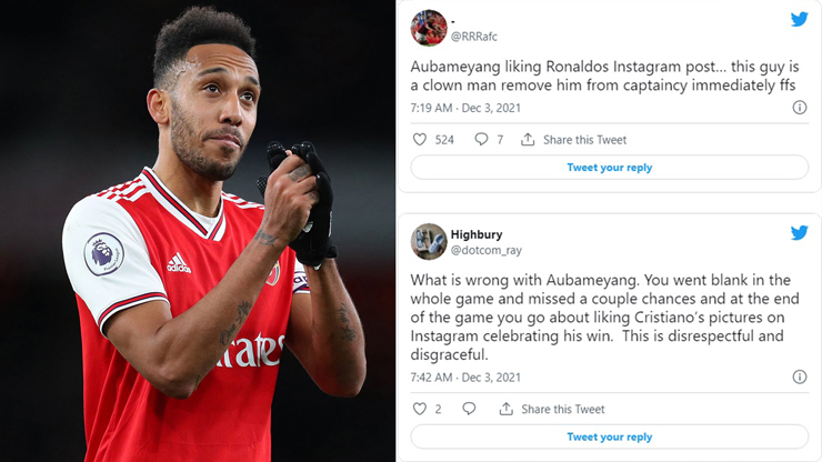 Aubameyang bị CĐV Arsenal chỉ trích nặng nề
