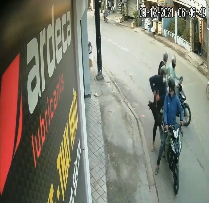 Nhóm đối tượng dùng súng điện bắn, cướp chó giữa ban ngày