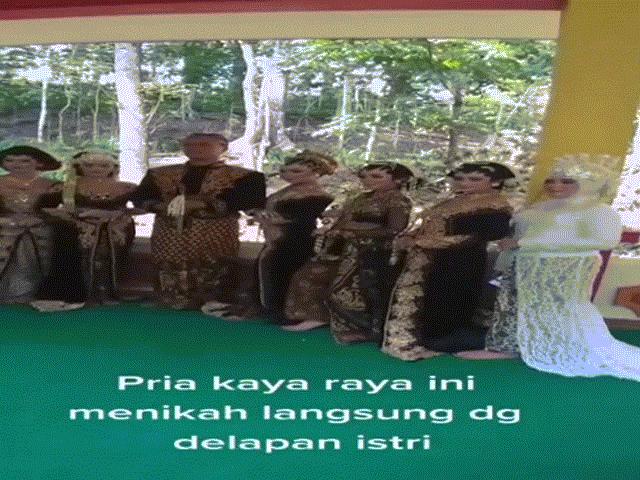 Phi thường - kỳ quặc - Người đàn ông cưới một lúc 8 vợ, biểu cảm tươi rói khiến dư luận bán tín bán nghi