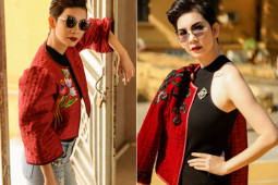Siêu mẫu Xuân Lan sành điệu giữa mùa đông Hà Nội