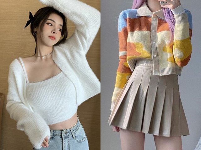 Thời trang - Diện áo cardigan crop-top gợi cảm và trẻ trung cho mùa đông