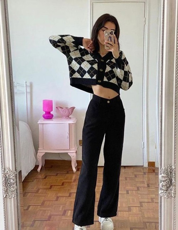 Diện áo cardigan crop-top gợi cảm và trẻ trung cho mùa đông - 5