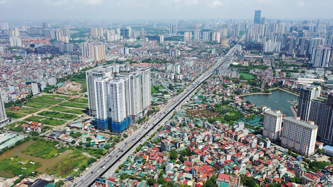 Trục đường Nguyễn Xiển đoạn gần ngã tư Khuất Duy Tiến không có căn hộ mới mở bán