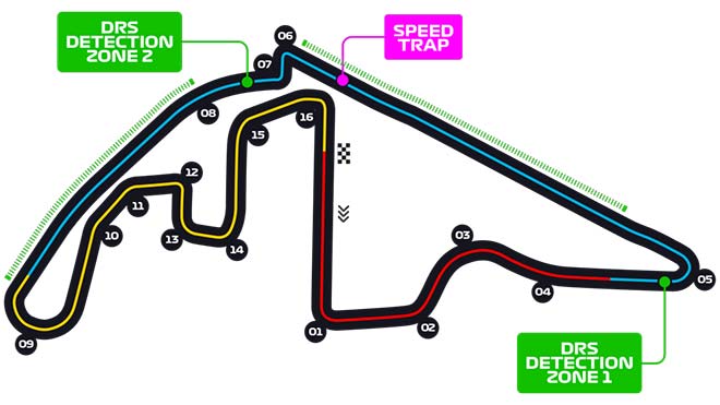 Sơ đồ đường đua Yas Marina Circuit