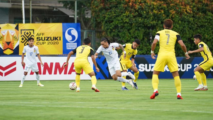 ĐT Malaysia thắng ĐT Lào 4 bàn không gỡ để củng cố ngôi dẫn đầu bảng B AFF Cup 2021