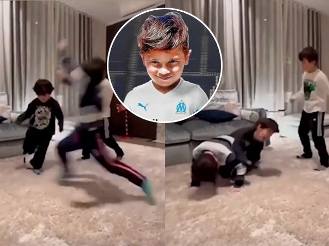 Bóng đá - Choáng "cậu hai" nhà Messi vào bóng với em trai như Ramos, thu hút 9,5 triệu view