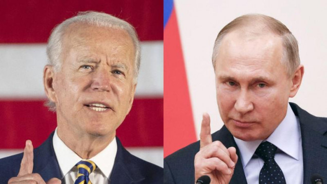 Tổng thống Mỹ Joe Biden (trái) và Tổng thống Nga Vladimir Putin. Ảnh: Getty