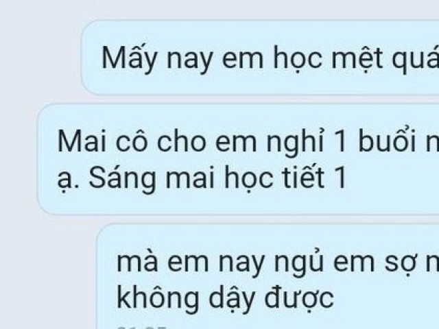 Giáo dục - du học - Học trò nhắn tin xin nghỉ học, phản ứng của cô giáo khiến dân mạng không ngừng "thả tim"