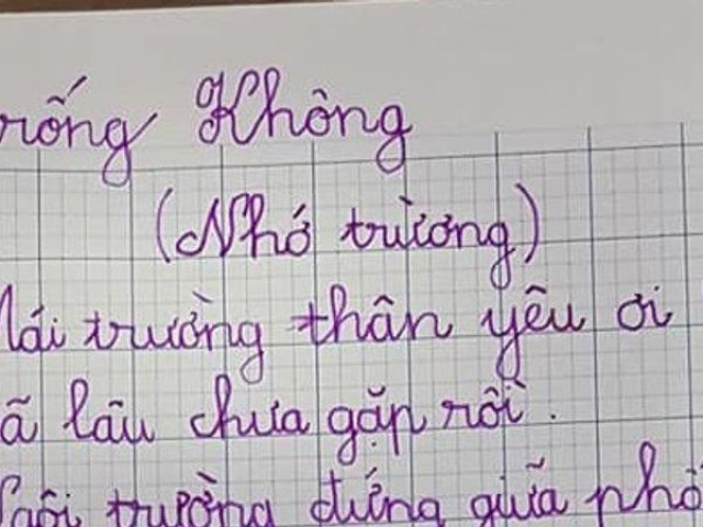 Giáo dục - du học - Học sinh lớp 4 làm thơ bày tỏ nỗi nhớ trường, ai cũng phải thốt lên quá xuất sắc