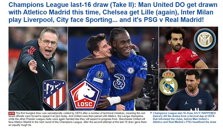 Tờ Daily Mail tin MU có lợi thế trước Atletico Madrid