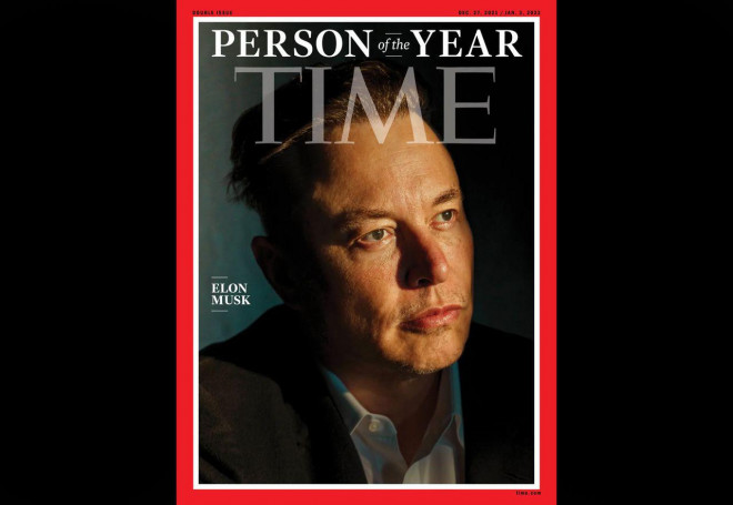 Elon Musk sẽ xuất hiện trên trang bìa tạp chí Time với tư cách "Nhân vật của năm". Ảnh: Time
