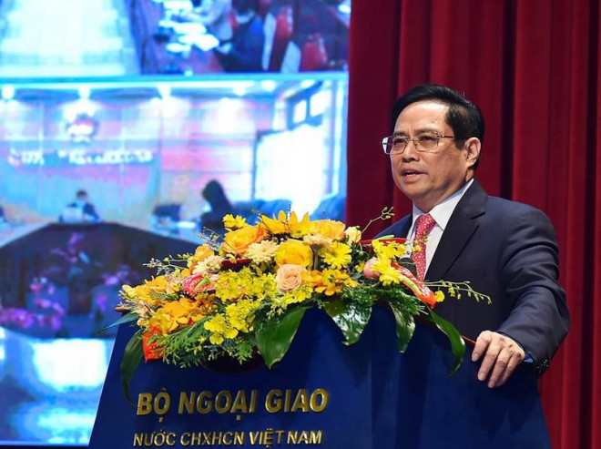Thủ tướng Phạm Minh Chính phát biểu tại hội nghị. Ảnh: TUẤN ANH&nbsp;