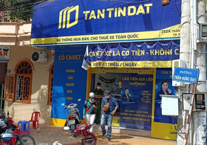 Phong tỏa Công ty Tân Tín Đạt tại Phan Thiết. Ảnh: PN