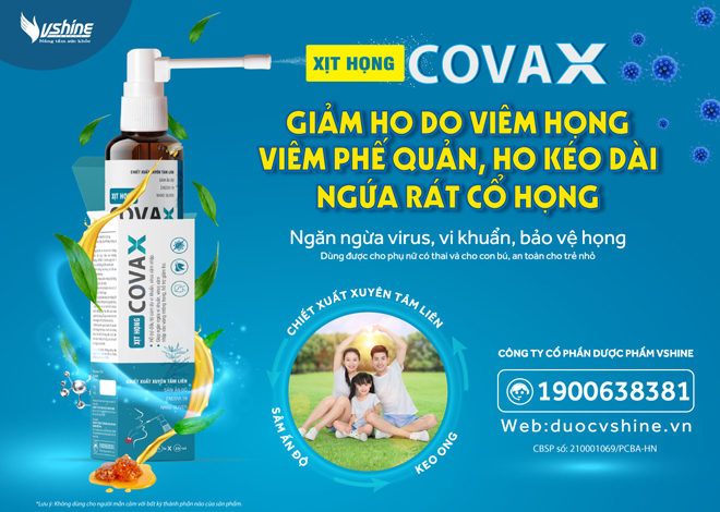 Xịt họng Covax - Sự lựa chọn hoàn hảo cho người bị viêm họng, viêm phế quản