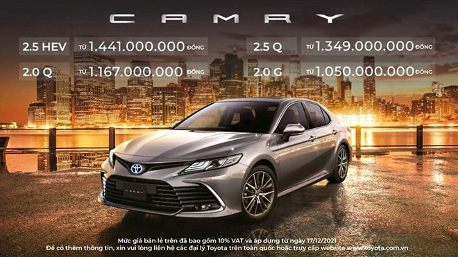 Toyota Camry phiên bản nâng cấp trình làng, giá từ hơn 1 tỷ đồng - 1