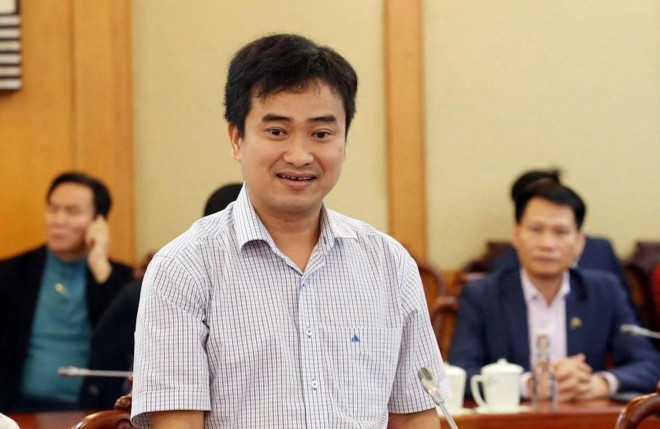 Ông Phan Quốc Việt, Tổng Giám đốc Công ty CP Công nghệ Việt Á, tại buổi họp báo về kết quả nghiên cứu bộ kit xét nghiệm SARS-CoV-2. Ảnh: BỘ KHOA HỌC CÔNG NGHỆ