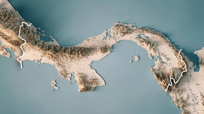 Bản vẽ 3D địa hình Panama - Ảnh: FrankRamspot