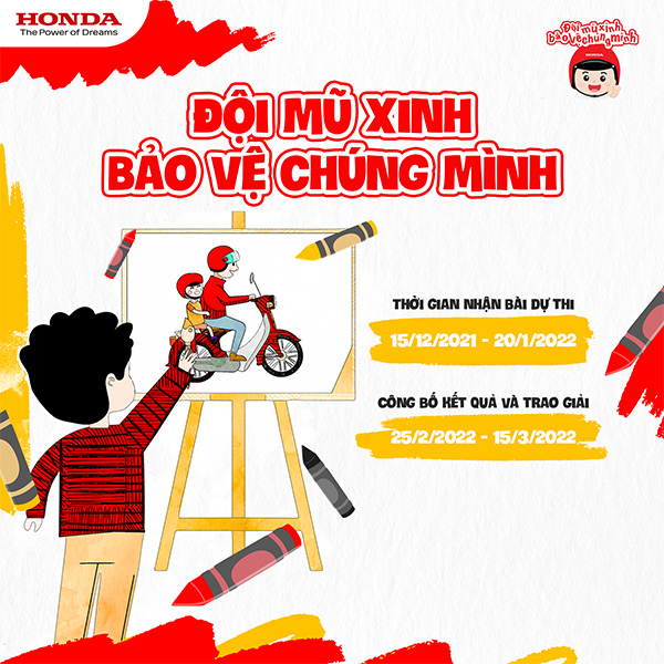 Cuộc thi sáng tác tranh với chủ đề Đội mũ xinh, bảo vệ chúng mình đang được diễn ra