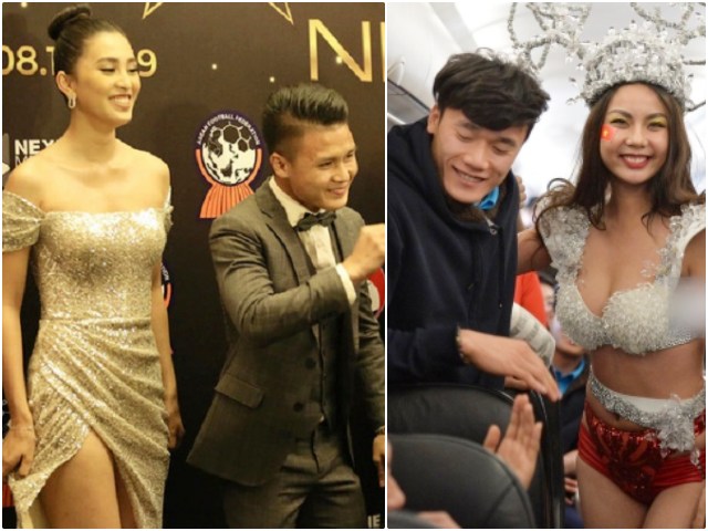 Đời sống Showbiz - Ninh Dương Lan Ngọc cùng dàn Hoa hậu khiến Quang Hải, Bùi Tiến Dũng đỏ mặt, không dám nhìn thẳng
