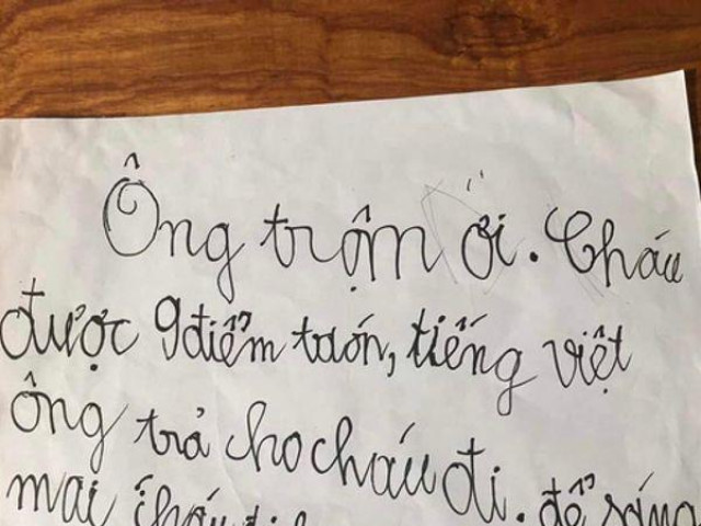 Giáo dục - du học - Cậu bé lớp 2 viết tâm thư khoe 9 điểm mong ông trộm trả lại xe đạp