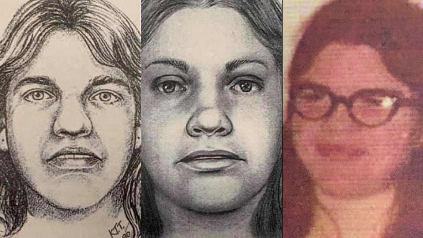 Hình vẽ phác họa và ảnh thật của nạn nhân Debra Jackson.