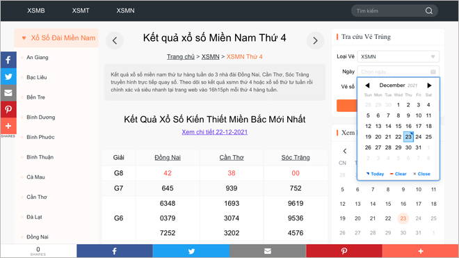 Tra cứu kết quả xổ số miền Nam hôm nay vô cùng đơn giản cùng Lottoat