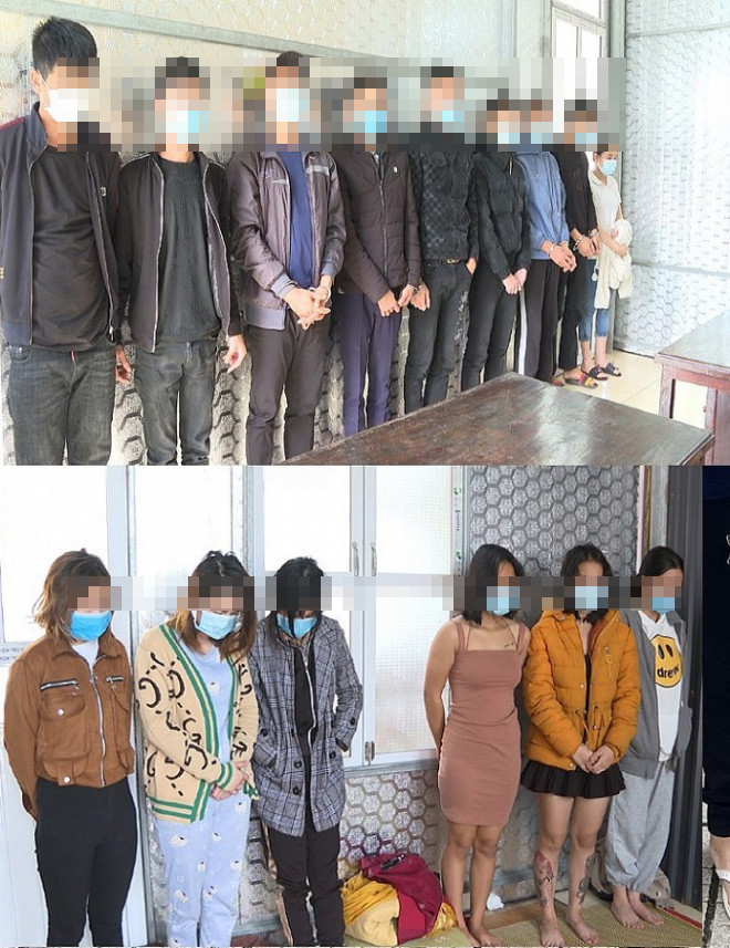 Các đối tượng ở Thanh Hoá bị phát hiện khi bay lắc