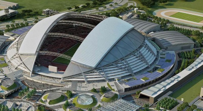 Sân vận động này còn có tên gọi là sân vận động bát úp vì có hình như chiếc bát úp ngược. Đây  là 1 trong 10 công trình kiến trúc được vinh danh tại liên hoan kiến trúc thế giới năm 2013.
