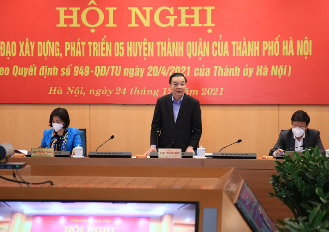Chủ tịch UBND TP Hà Nội Chu Ngọc Anh yêu cầu tập trung hoàn thành các tiêu chí để Gia Lâm lên thành quận năm 2023