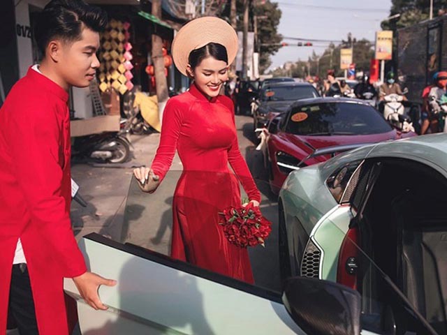 Giải trí - Nữ mẫu ảnh được dàn xe 50 tỷ rước dâu, chồng tặng xe 10 tỷ gây chấn động giờ ra sao?